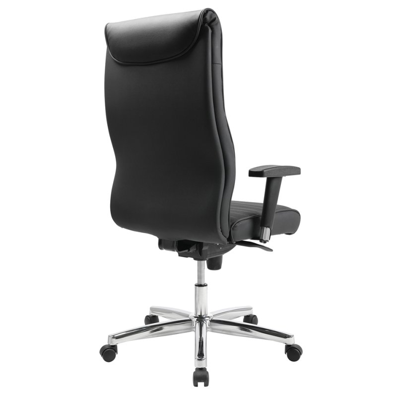 Topstar bureaustoel Prime Time 100, echt leer, zwart, hoogteverstelling